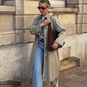 Vintage Croydon Classic 3-Season lined Trench Coat sz L/XL Made in Canada